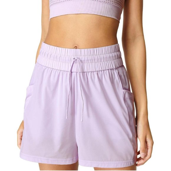 Sweaty Betty NWT Mist Flower Purple Circuit 2 Fitness Workout Shorts, XLarge - Picture 1 of 7